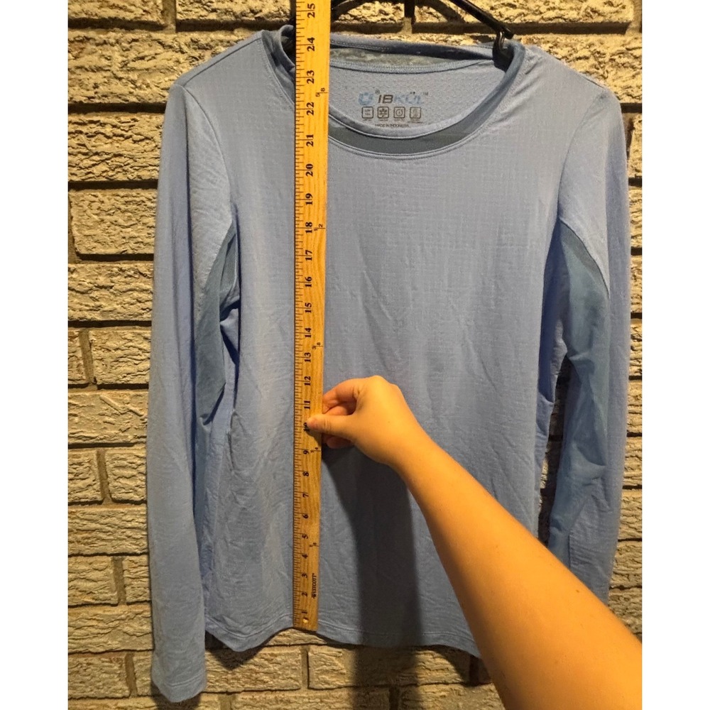 IBKUL Womens Long Sleeve Sun Shirt UPF 50+ Cooling Blue Mesh S - Picture 3 of 7